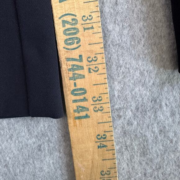 Rebecca Taylor Navy Bootcut Dress Pants WMNS 10 Mid Rise Slim Fit Wide Leg - Picture 7 of 9